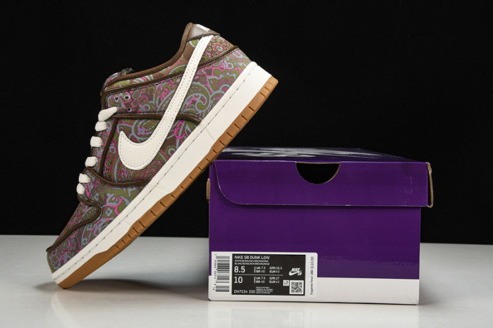 nike sb dunk low pro paisley brown - dh7534-200