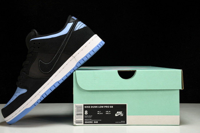 nike sb dunk low black university blue - 304292-048