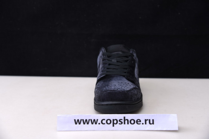 dover street market x nike dunk low triple black dh2686-002