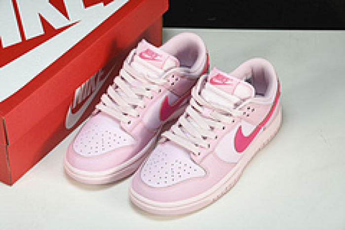 nike dunk low triple pink (ps) - dh9756-600