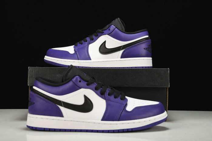 jordan 1 low court purple white - 553558-500