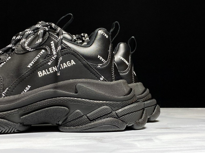 bl triple s trainers black letters 541624 w09o1 9013