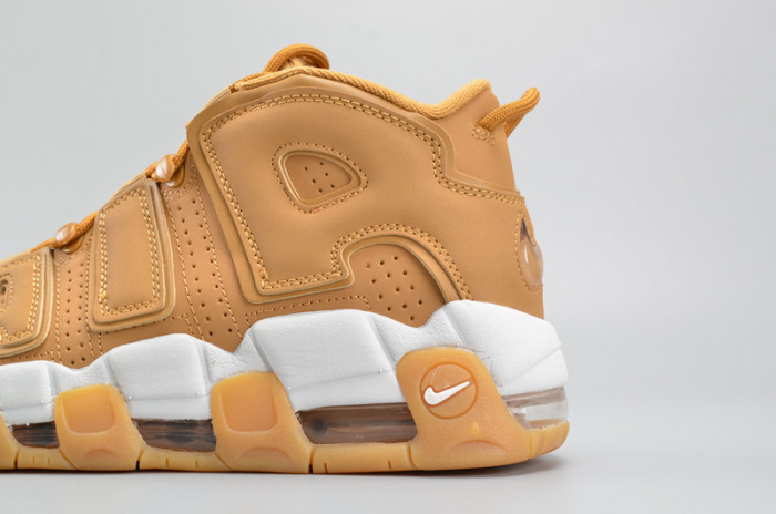 nike air more uptempo prm “wheat” brown mens aa4060-200