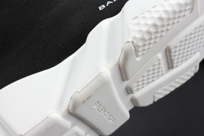 bl stretch mesh high top sneaker black white