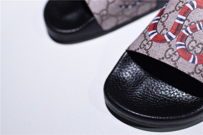 gc leather slide sandal with snake