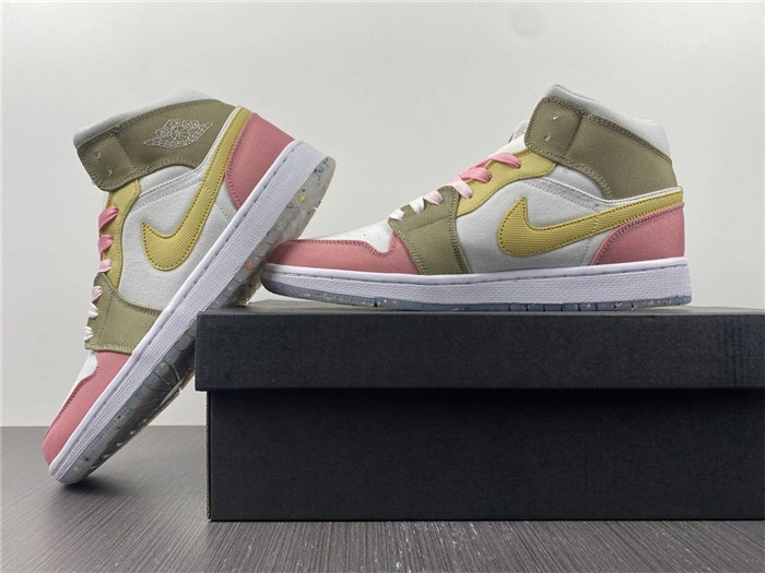 OdorResistant Jordan1 Mid SE Pastel Vivid Green Grind  DJ0338- 3706
