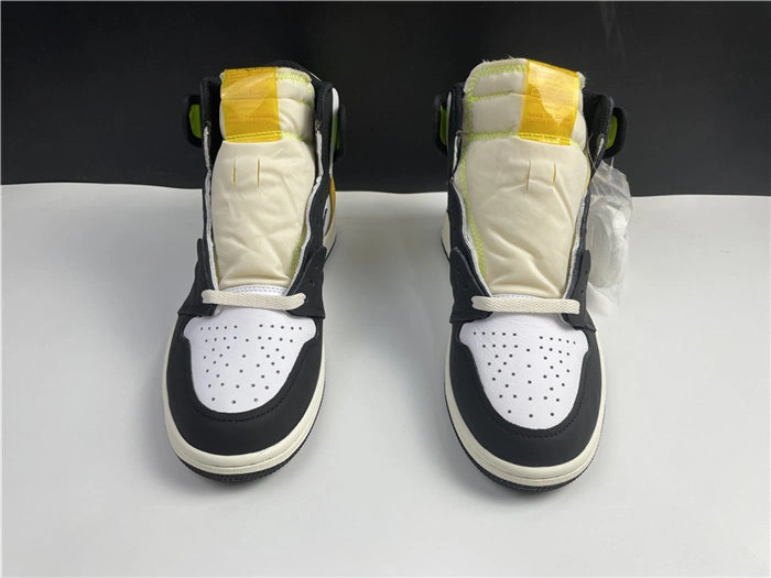 Refined Jordan1 White Black Volt University Gold 555088- 3736