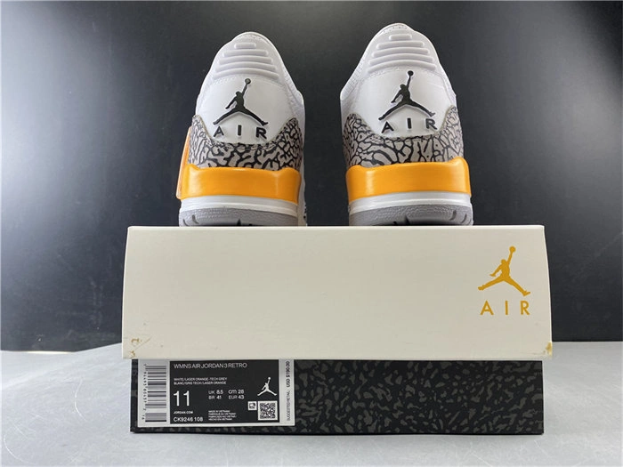 Cozy Jordan3 Laser Orange CK9246- 3848