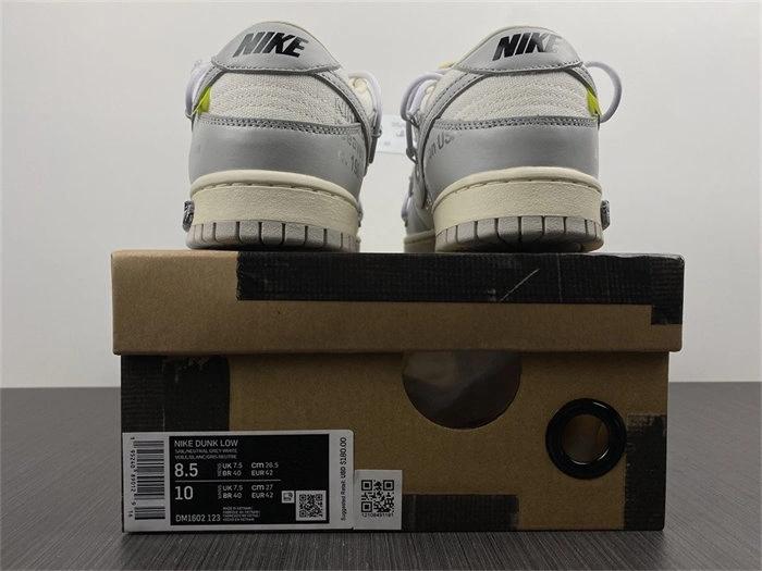 Affordable Nike Dunk Low Off-White Lot 49 DM1602- 5082