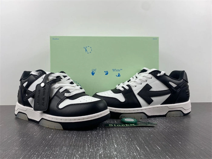 OFF-WHITE Out Of Office OOO Low Tops White Black White OMIA189C99LEA GoodFit 3108